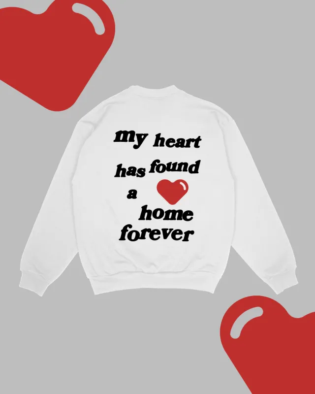 NEW || "My Heart Has Found A Home" Crewneck || White sold by Jesus Loves You