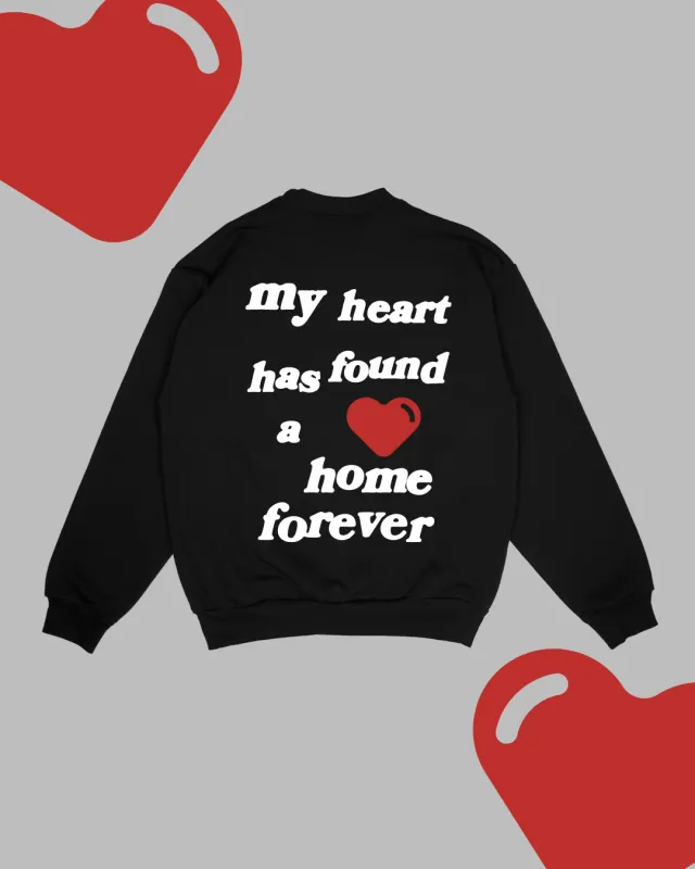 NEW || "My Heart Has Found A Home" Crewneck || Black sold by Jesus Loves You