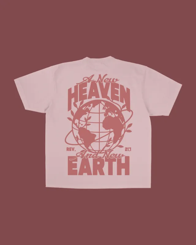 NEW || "A New Heaven & New Earth" Tee || Light Pink sold by Jesus Loves You