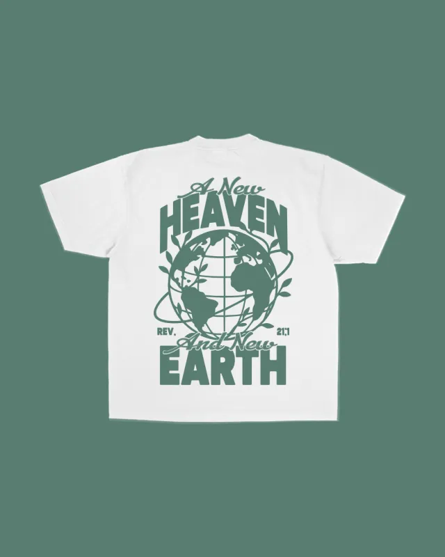 NEW || "A New Heaven & New Earth" Tee || White sold by Jesus Loves You