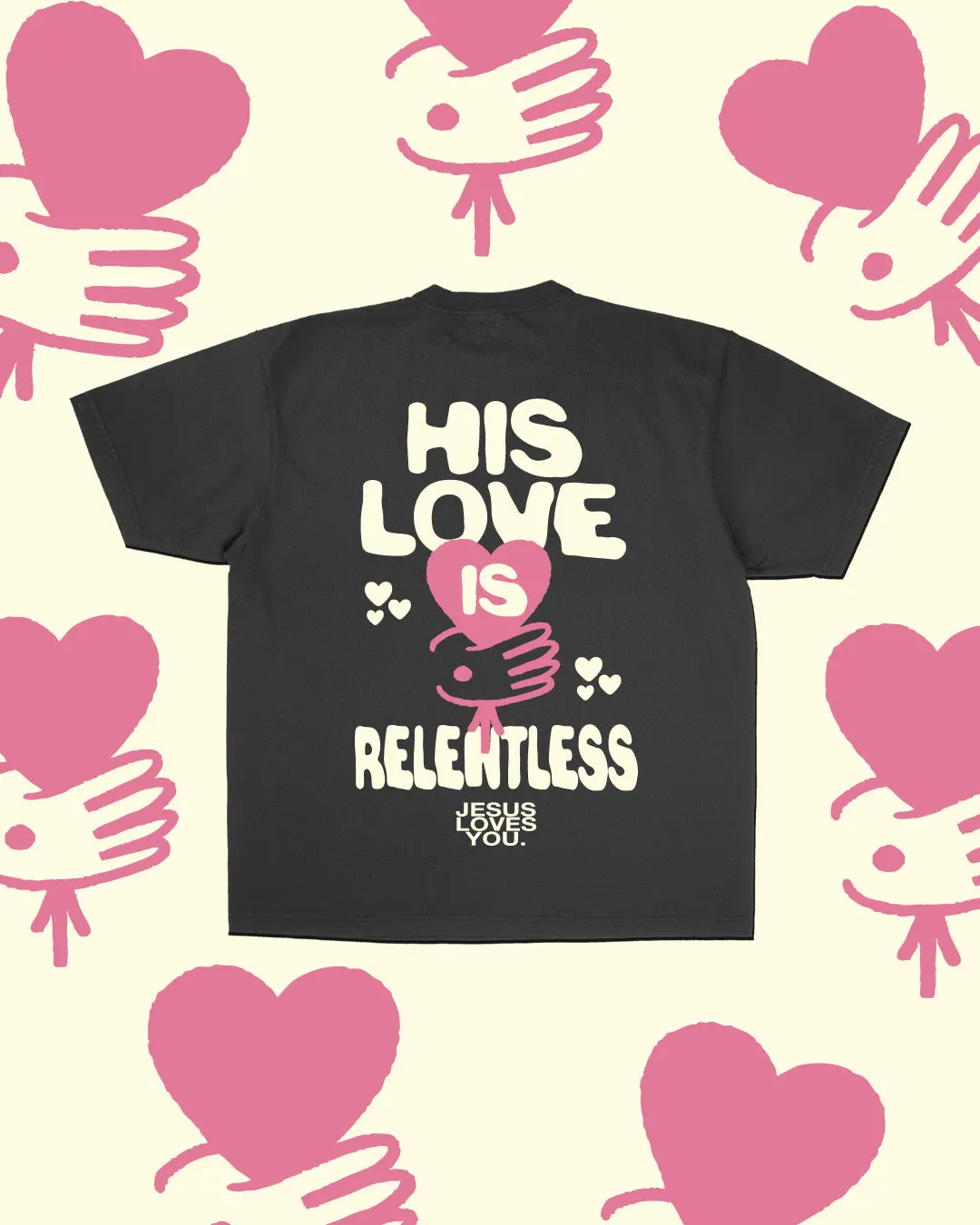 NEW || "His Love Is Relentless" Tee sold by Jesus Loves You