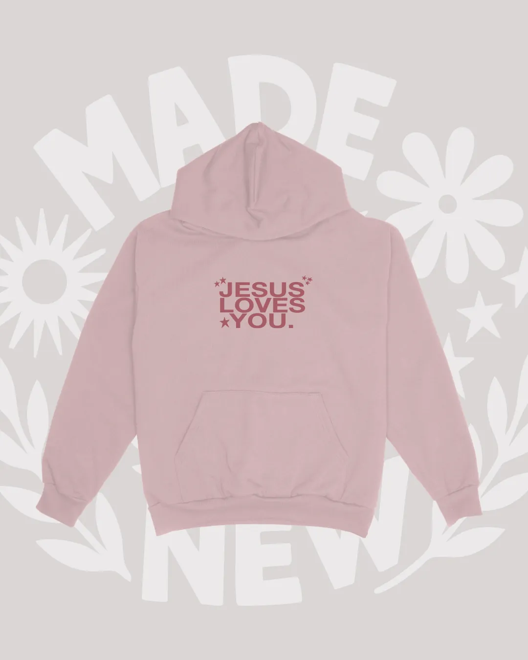 NEW || "Made New" Hoodie || Blush Pink sold by Jesus Loves You product image thumbnail 2