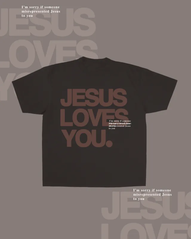 Monochrome "I'm Sorry" Tee || Espresso sold by Jesus Loves You
