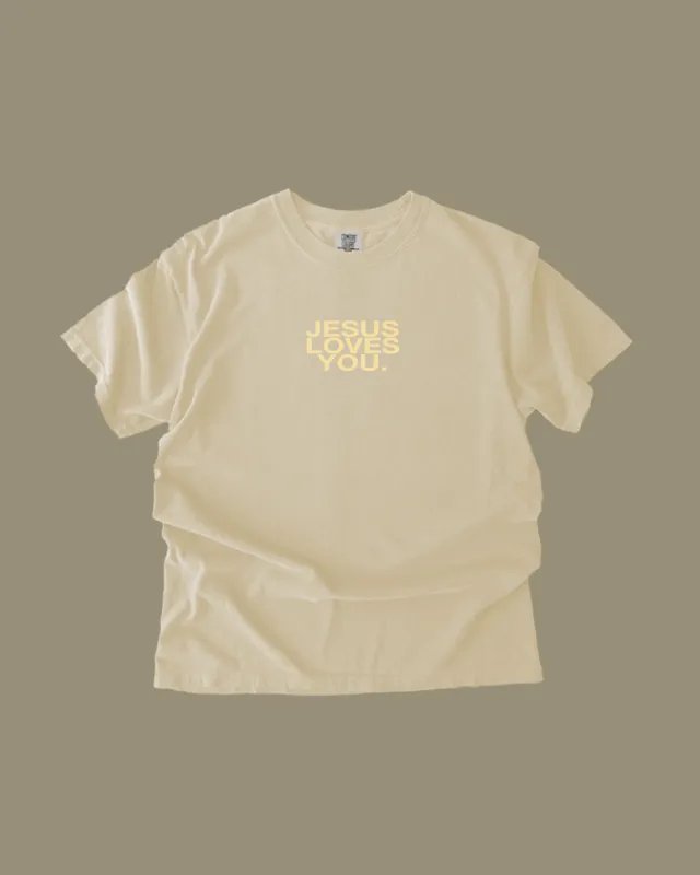 Comfort Colors Logo Tee || Buttercream {Pre-Order} sold by Jesus Loves You