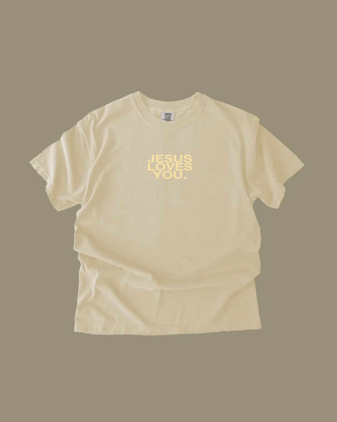 Comfort Colors Logo Tee || Buttercream {Pre-Order} sold by Jesus Loves You