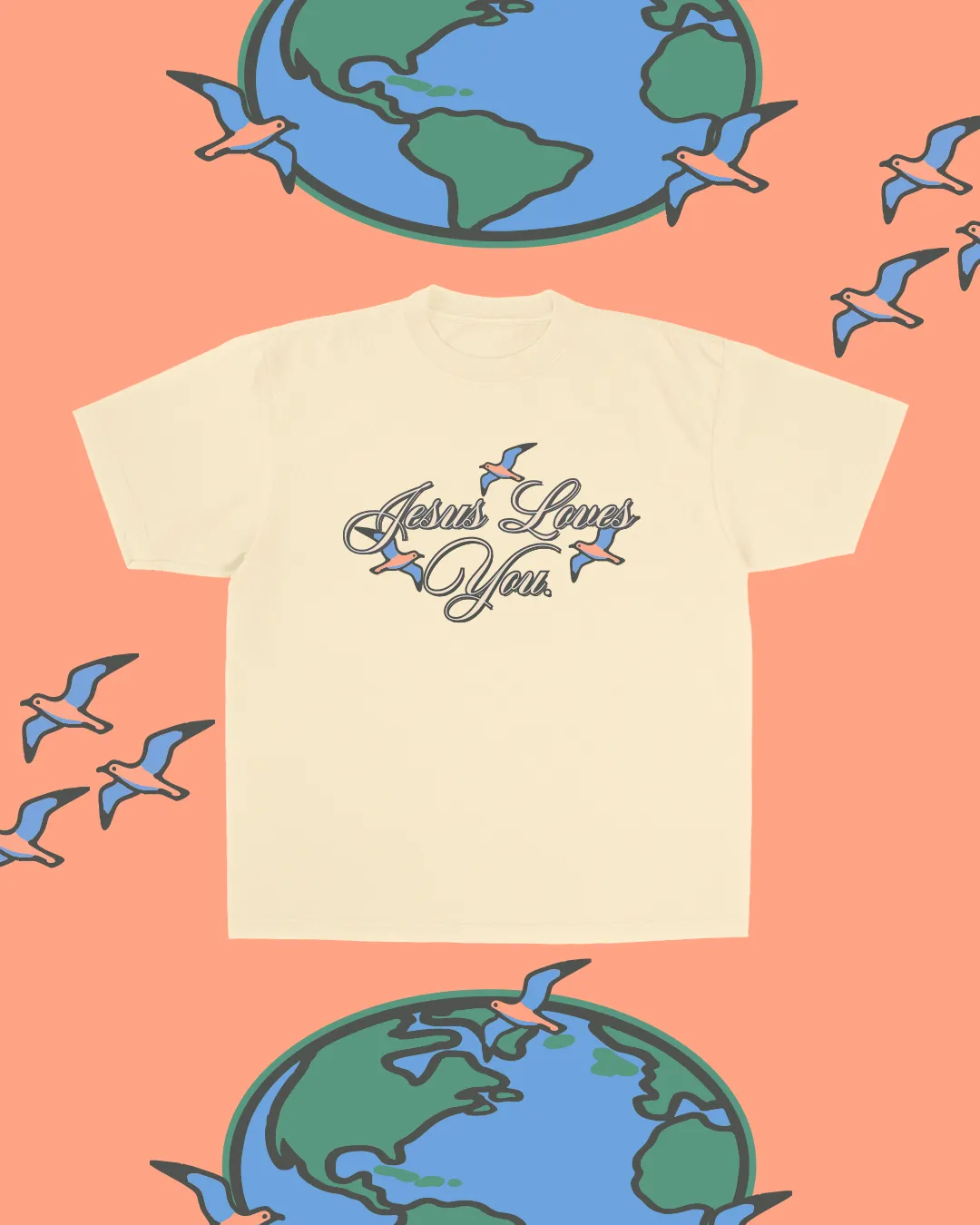 "His Love Covers The Earth" Tee sold by Jesus Loves You product image thumbnail 2