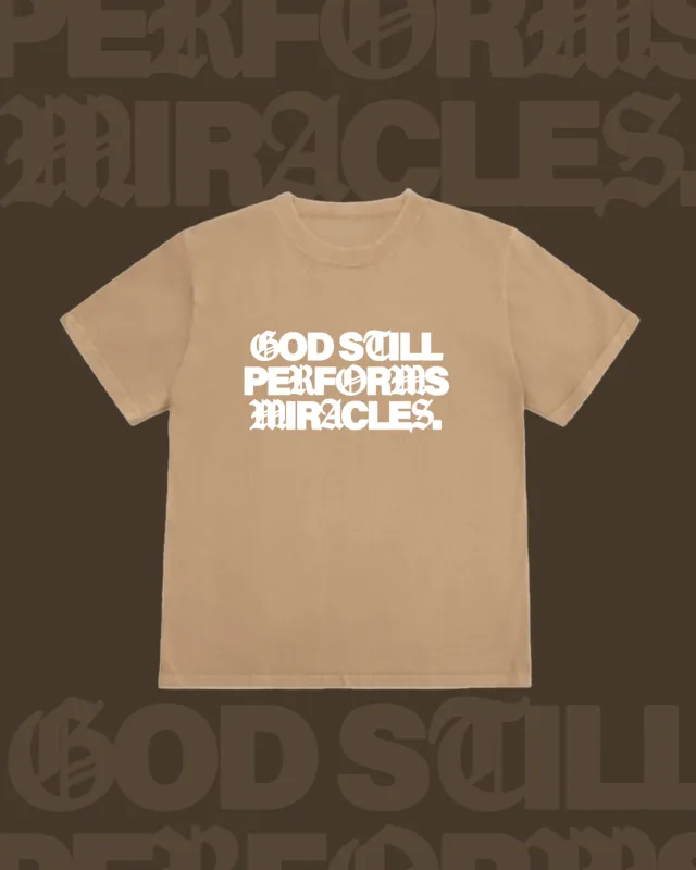 LMTD || "Miracles" 9 Oz. Max Heavyweight Oversized Tee || Driftwood made by Jesus Loves You