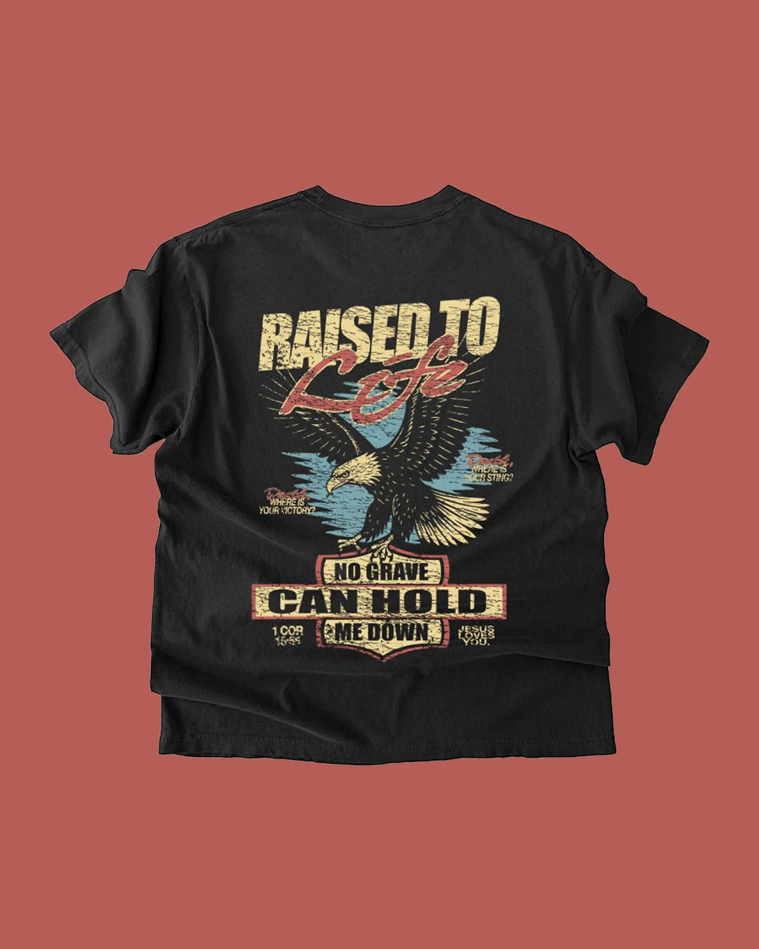 "Raised To Life" Comfort Colors Tee || Vintage Black sold by Jesus Loves You product image thumbnail 4