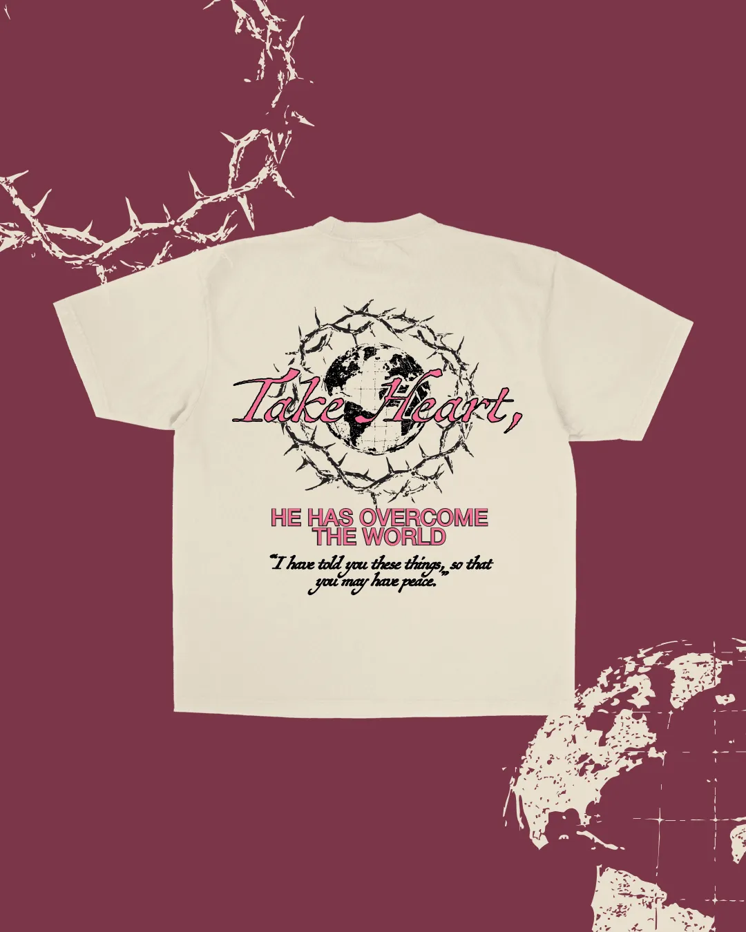 "Take Heart" Tee sold by Jesus Loves You product image thumbnail 3
