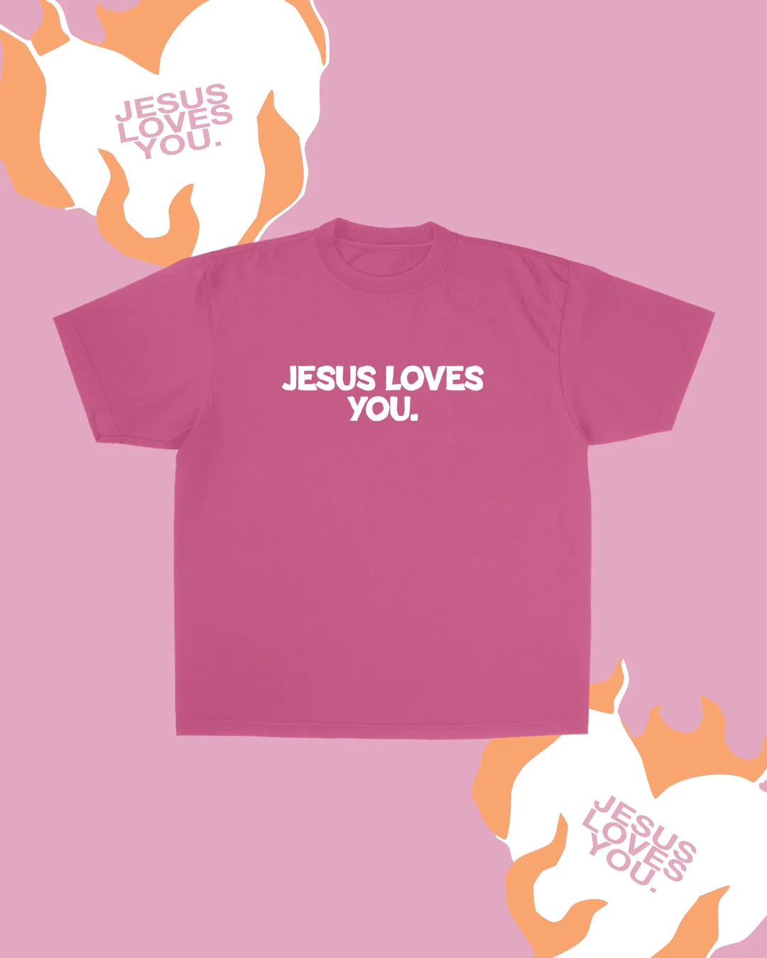 "Good News" Tee || Berry sold by Jesus Loves You product image thumbnail 2
