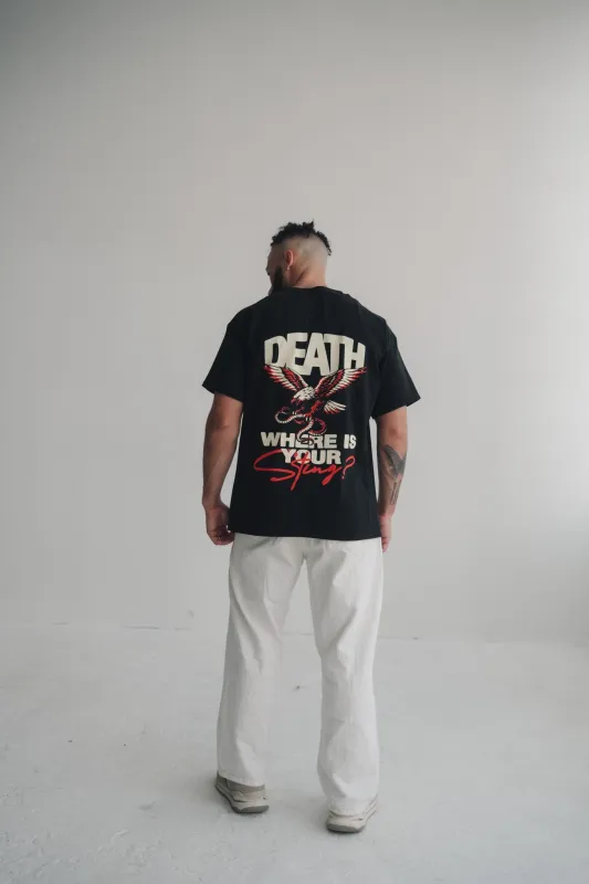 "Death, Where Is Your Sting" Tee made by Jesus Loves You