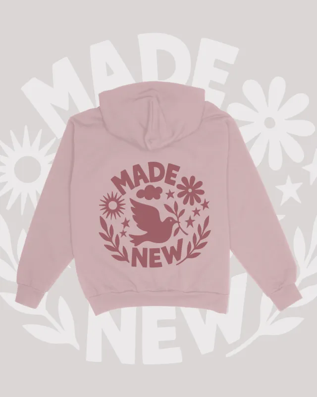 "Made New" Hoodie || Blush Pink made by Jesus Loves You