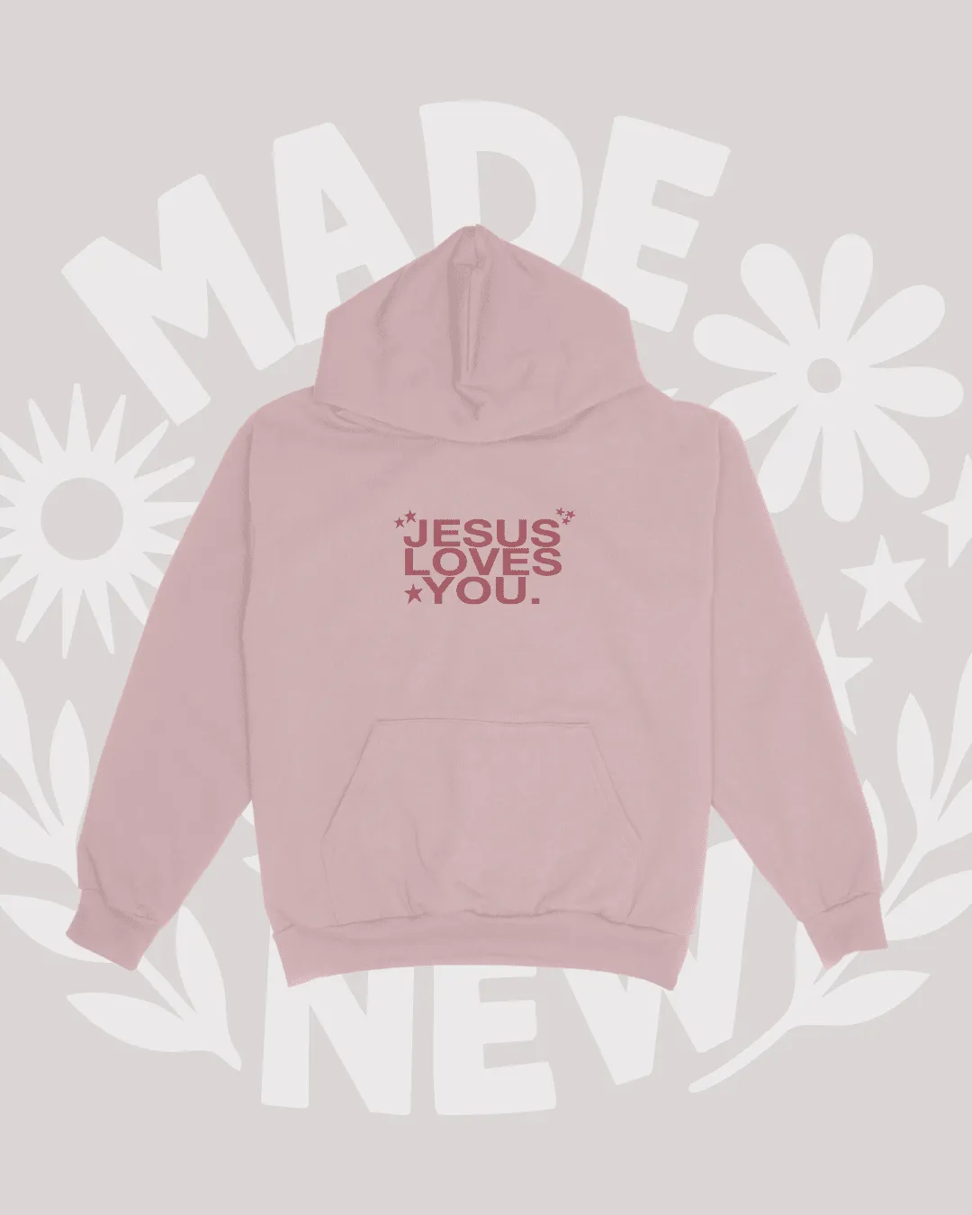 "Made New" Hoodie || Blush Pink sold by Jesus Loves You product image thumbnail 2