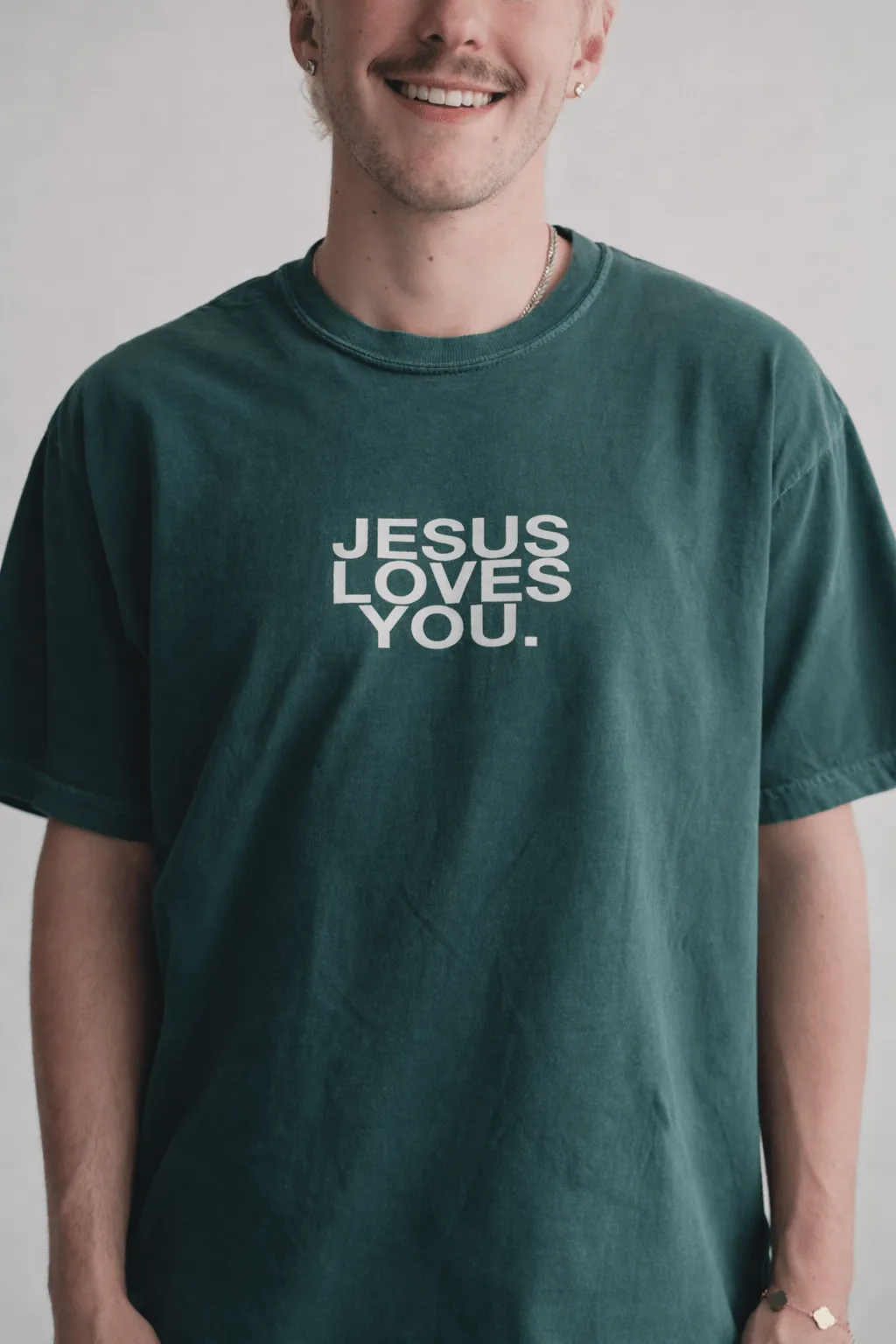 Comfort Colors Logo Tee || Blue Spruce sold by Jesus Loves You product image thumbnail 2