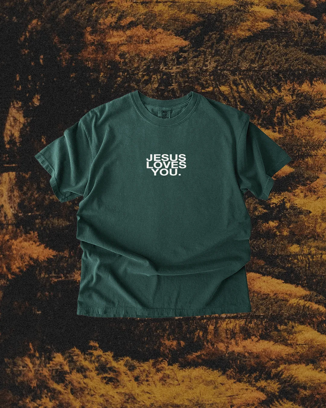Comfort Colors Logo Tee || Blue Spruce sold by Jesus Loves You product image thumbnail 3