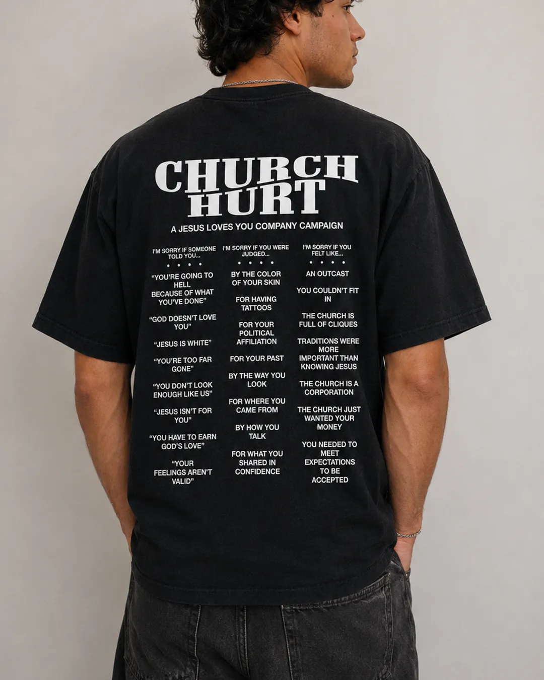 "Church Hurt Collection" || Statement Tee sold by Jesus Loves You product image thumbnail 5