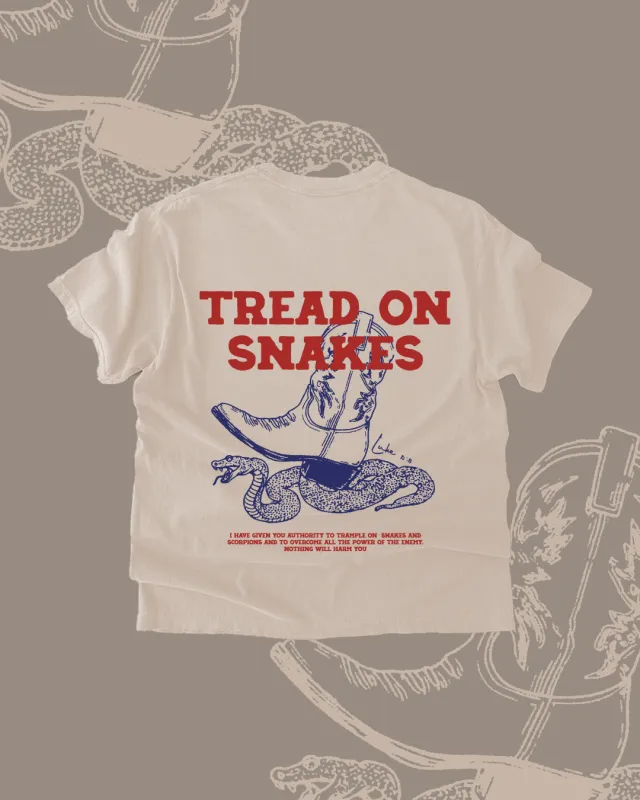 "Tread On Snakes" Comfort Colors Tee || Ivory made by Jesus Loves You
