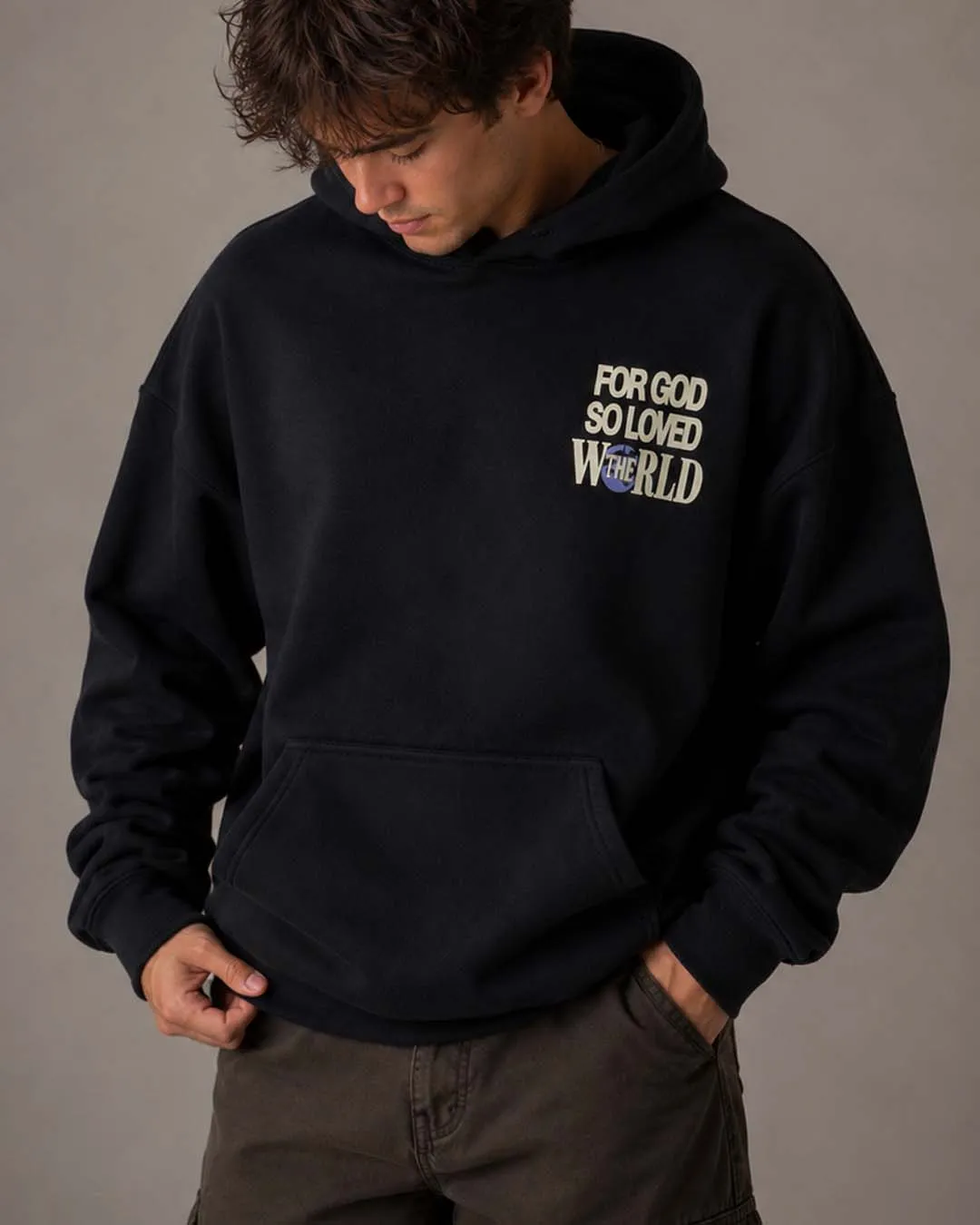 LMTD || "For God So Loved" Heavyweight Hoodie sold by Jesus Loves You product image thumbnail 3