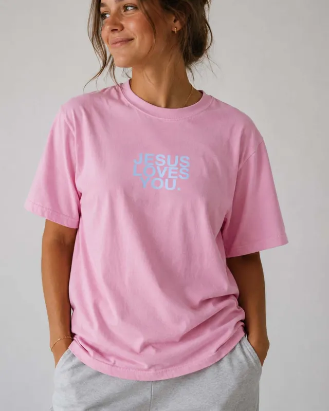 New || Comfort Colors Logo Tee || Blossom made by Jesus Loves You