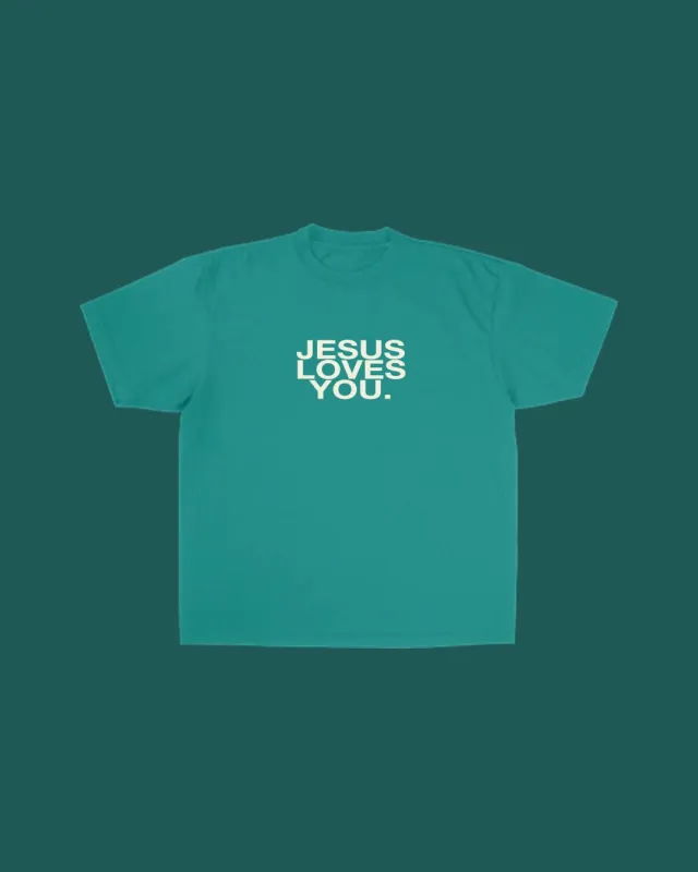 "Emerald Green" Logo Tee - Only XL + 2XL Left! made by Jesus Loves You