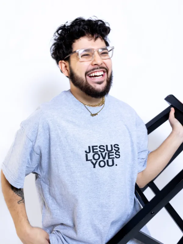 Gray Logo Tee sold by Jesus Loves You