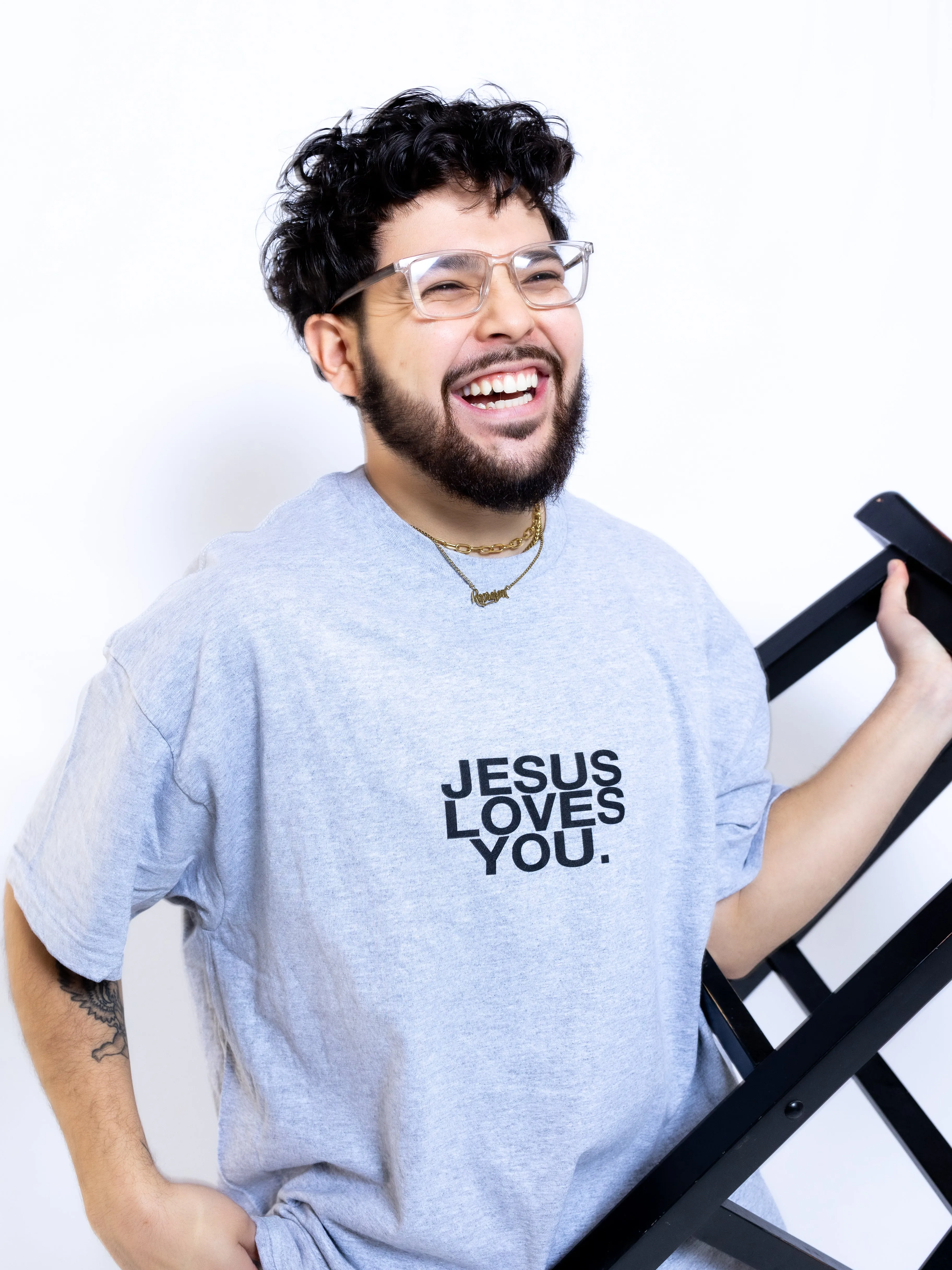 Gray Logo Tee sold by Jesus Loves You