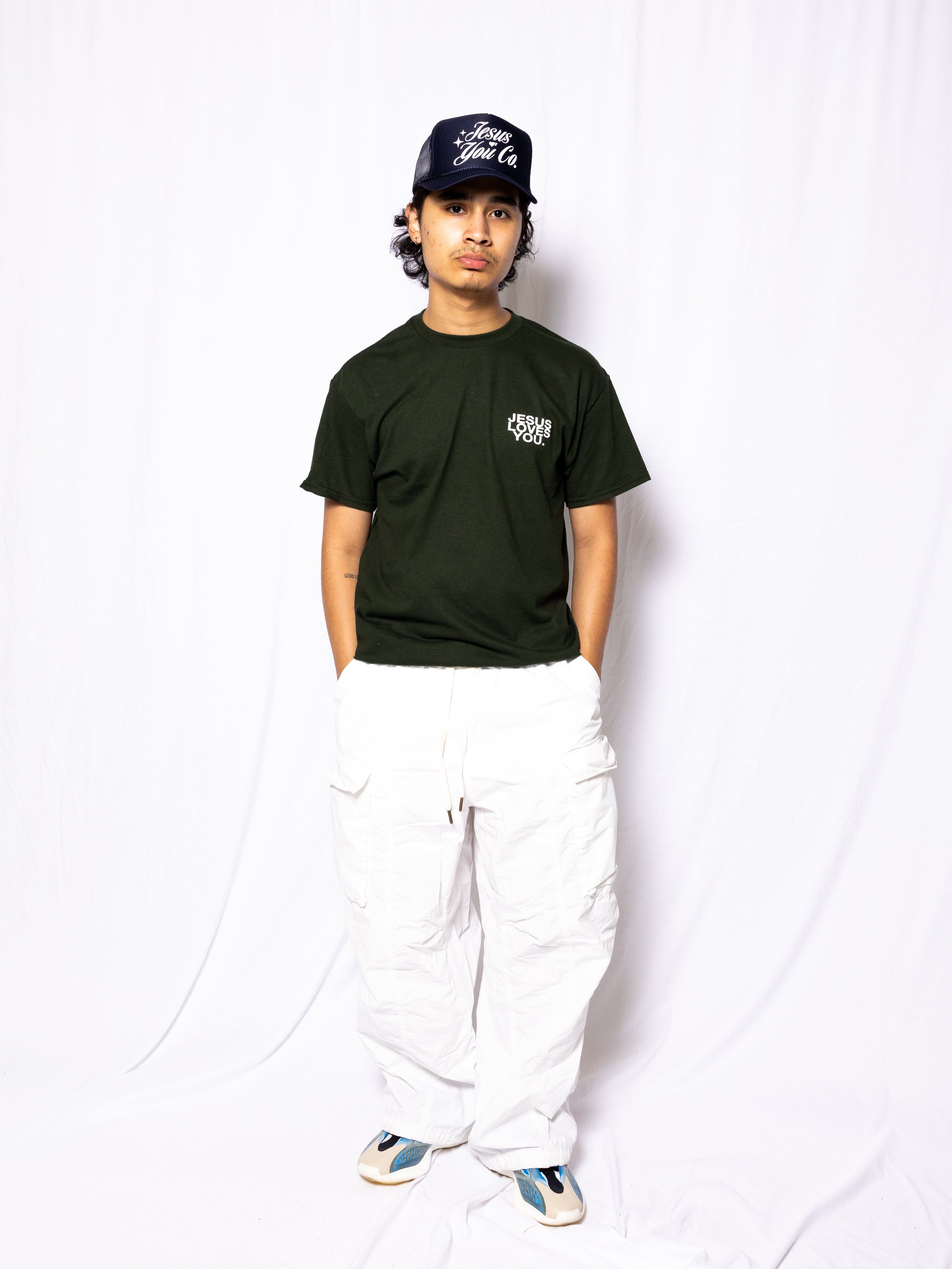 The Minimalist Logo Tee || Forest Green sold by Jesus Loves You product image thumbnail 2