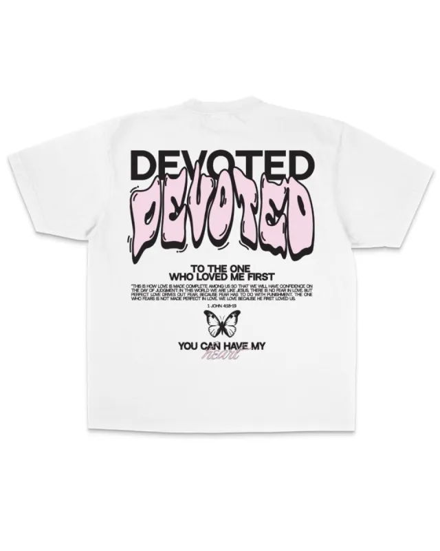 "Devoted" Tee || 1 John 4: 18-19 sold by jesuslovesyoucompany