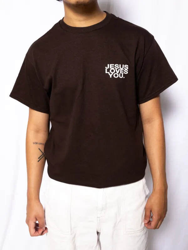 The Minimalist Logo Tee || Brown sold by Jesus Loves You