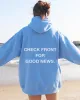 University Blue "Check Front" Hoodie || NEW sold by Jesus Loves You