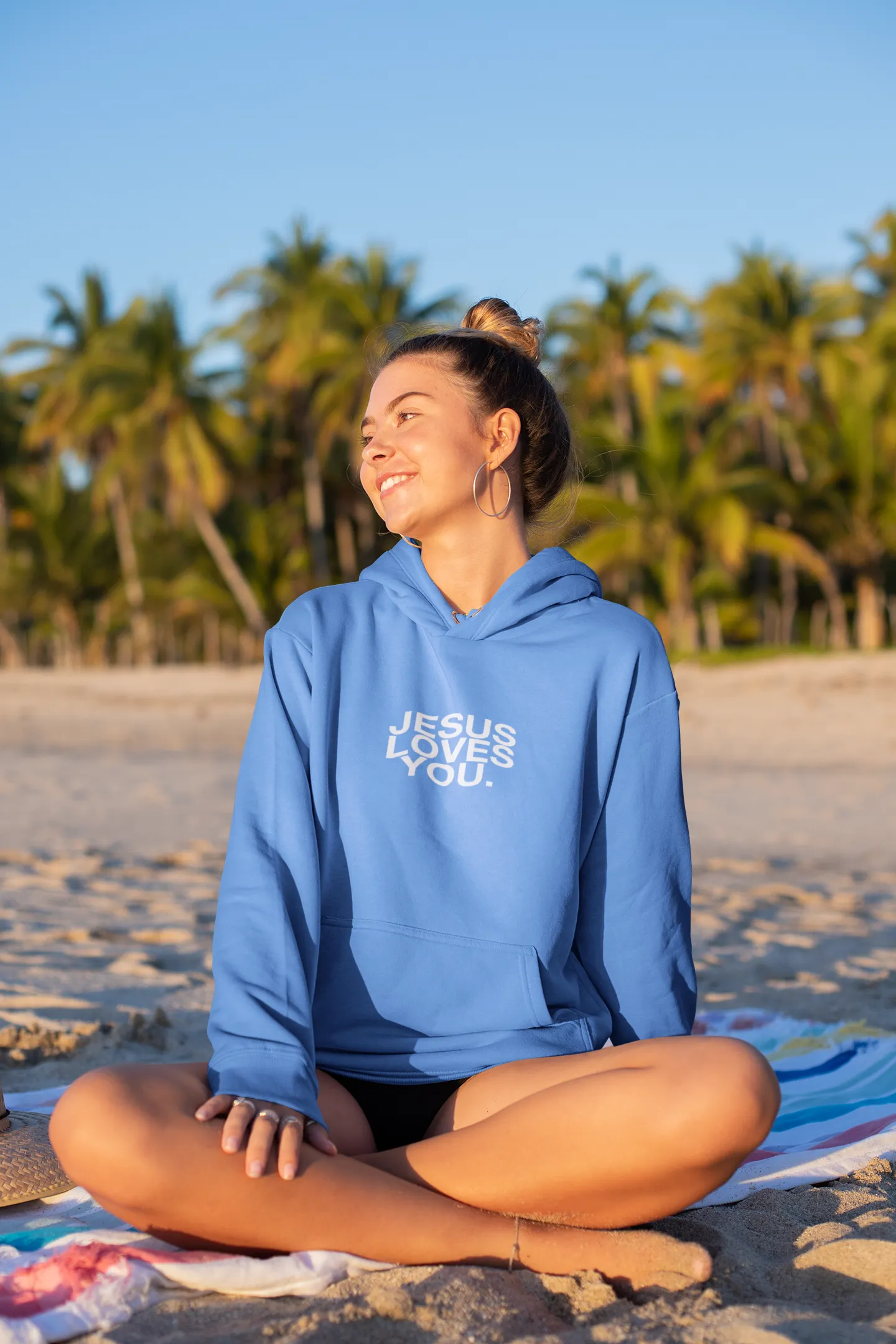 University Blue "Check Front" Hoodie || NEW sold by Jesus Loves You product image thumbnail 2