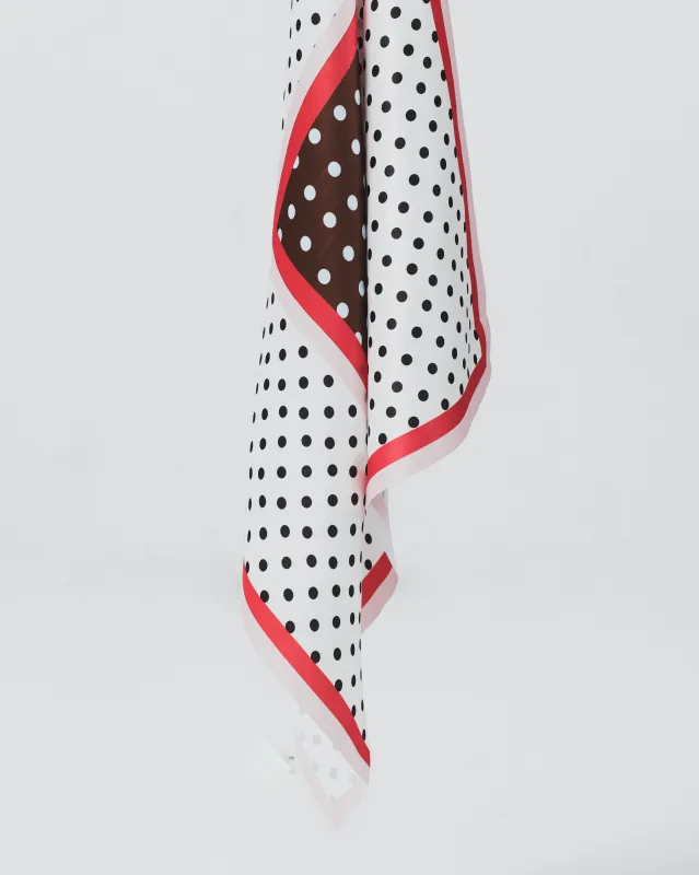 Dear Jodie Scarf in White Black Polka sold by KYRRA