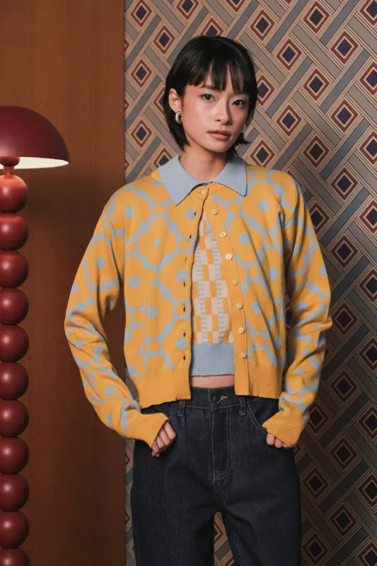 Mia Cardigan in Frosty Lemon sold by KYRRA