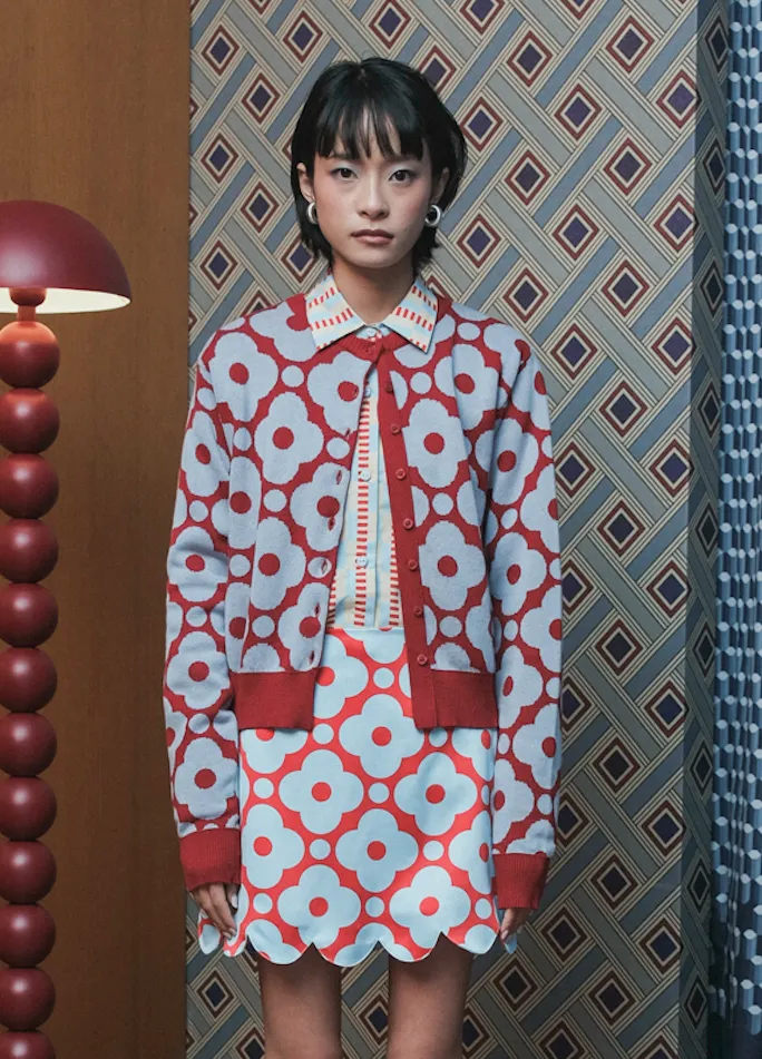 Mia Cardigan in Cherry Sky sold by KYRRA