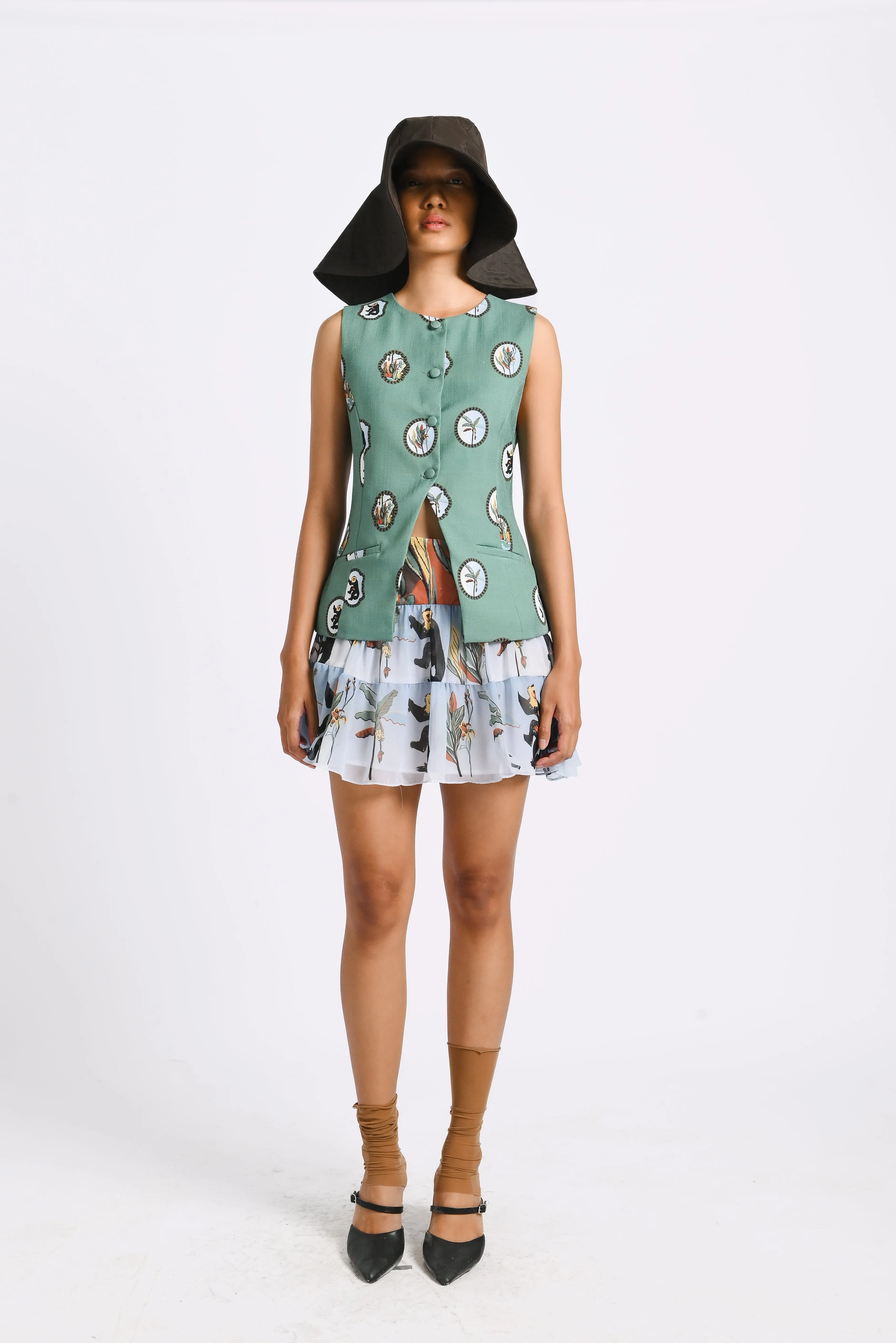 Kai Vest in Swamp Green sold by KYRRA