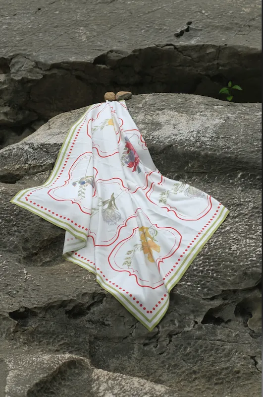 Scarf in Red Tealia sold by KYRRA