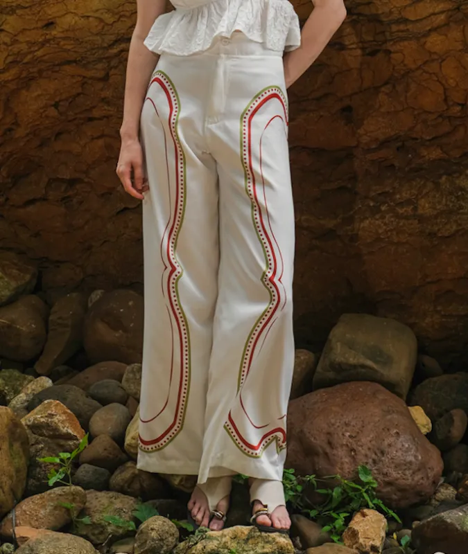 Kit Tealia Pants in Red sold by KYRRA