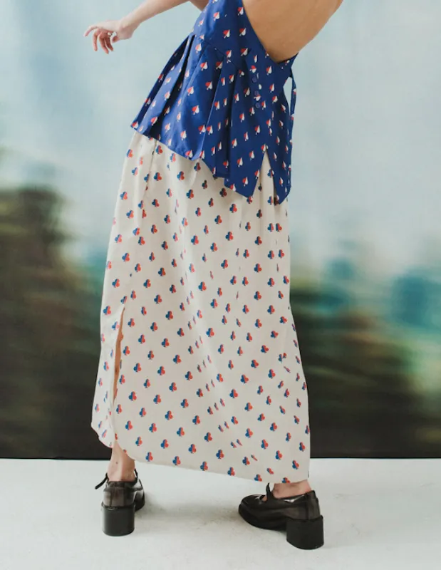 Gianna Midi Skirt in Cream Clubs made by KYRRA