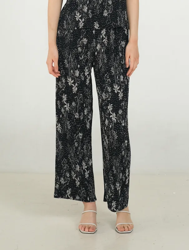 Glen Pleated Pants in Petunia sold by KYRRA