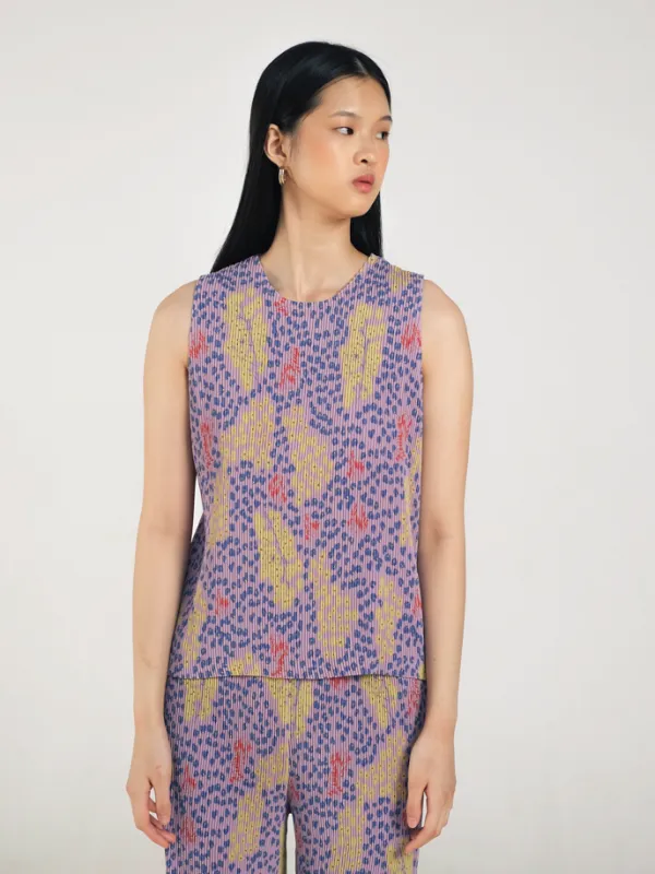 June Pleated Top in Violet sold by KYRRA