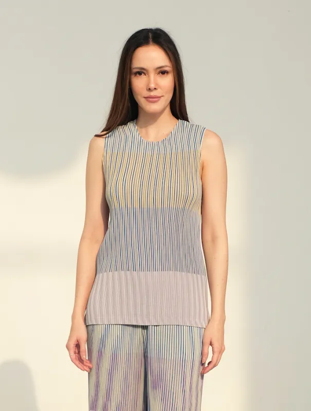 Jim pleated top in Caspi sold by KYRRA