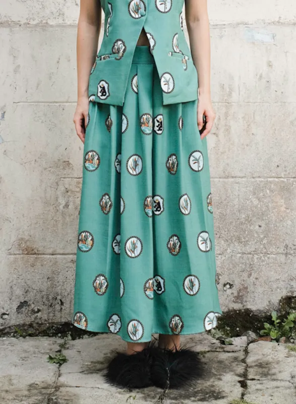Giana Skirt in Swamp Green sold by KYRRA