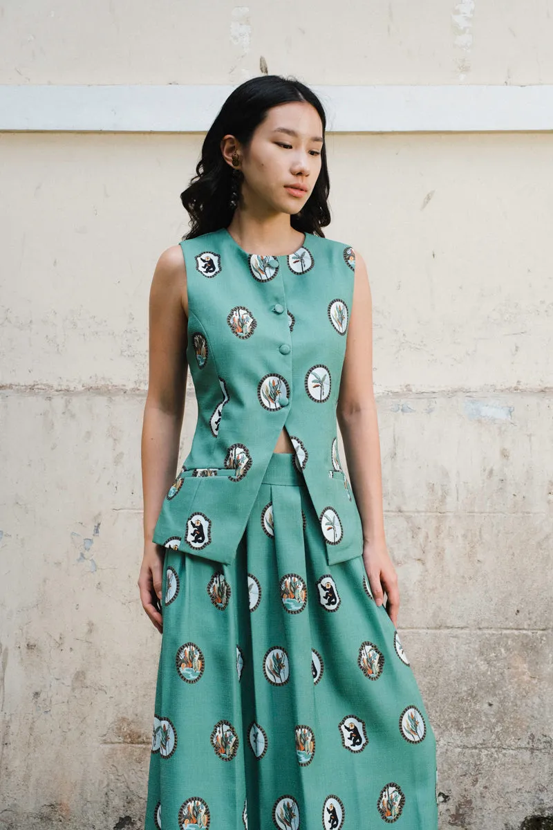 Giana Skirt in Swamp Green sold by KYRRA product image thumbnail 5