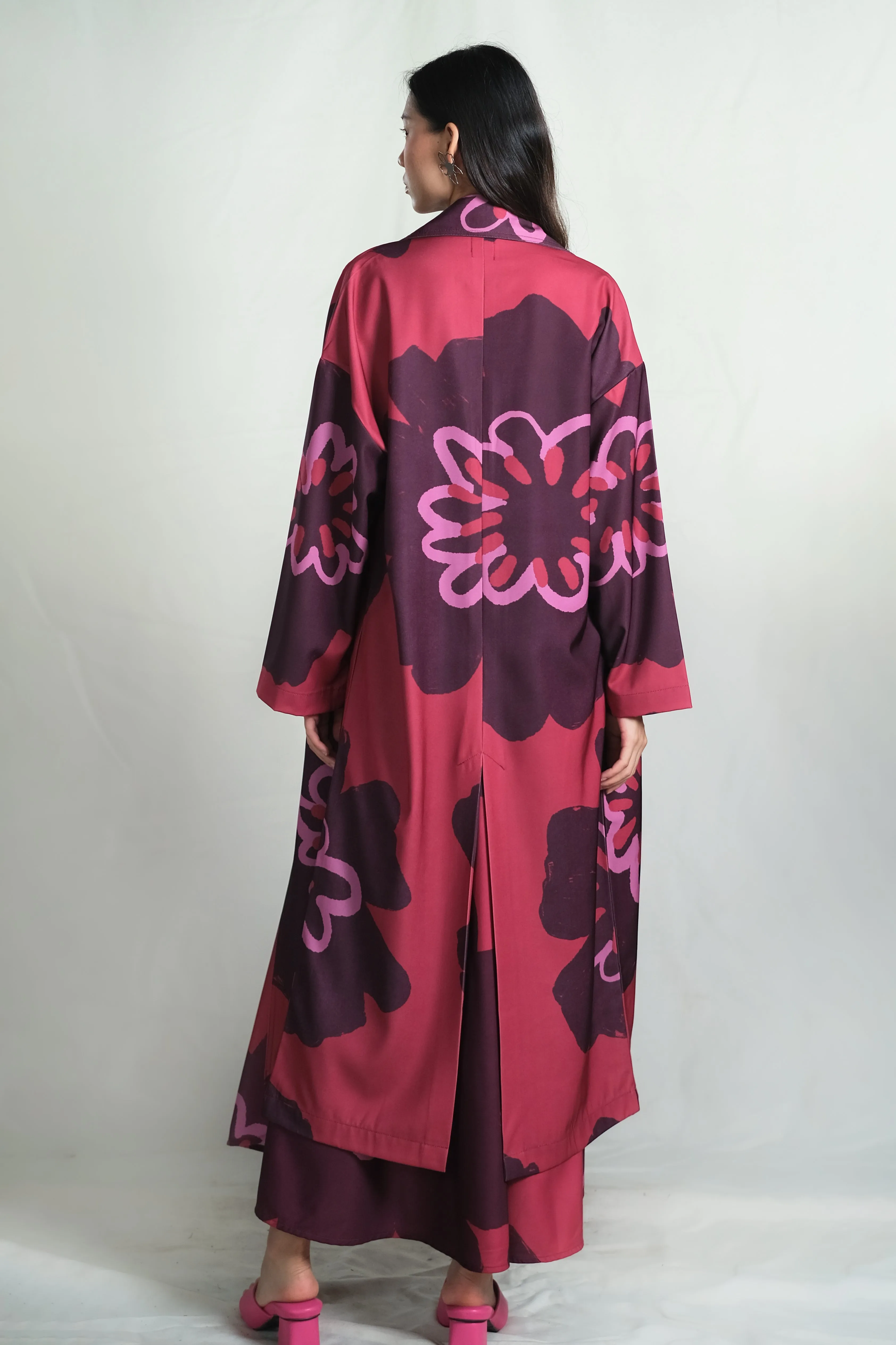 Muscat Duster Coat in Pinot sold by KYRRA product image thumbnail 5