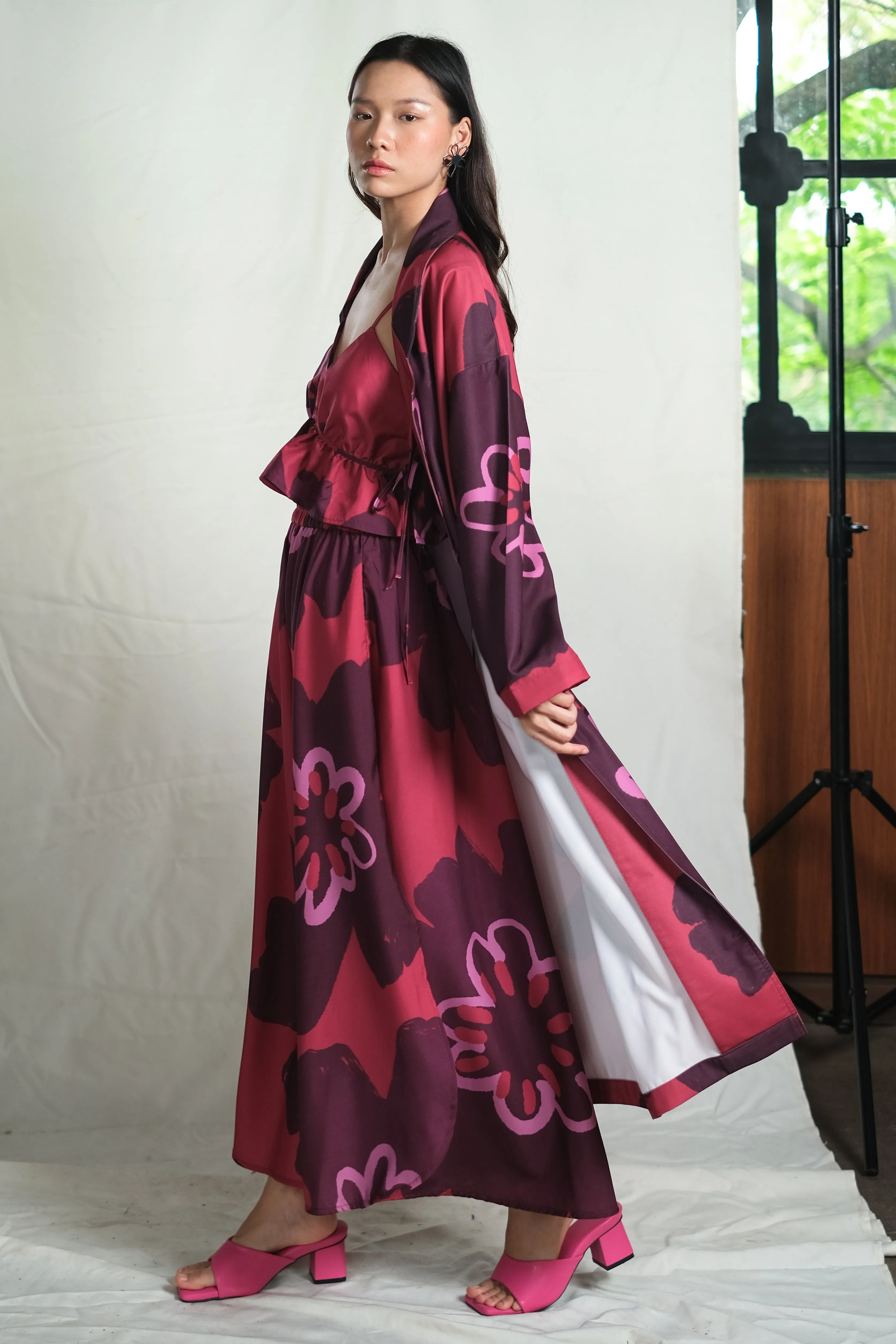 Muscat Duster Coat in Pinot sold by KYRRA product image thumbnail 3