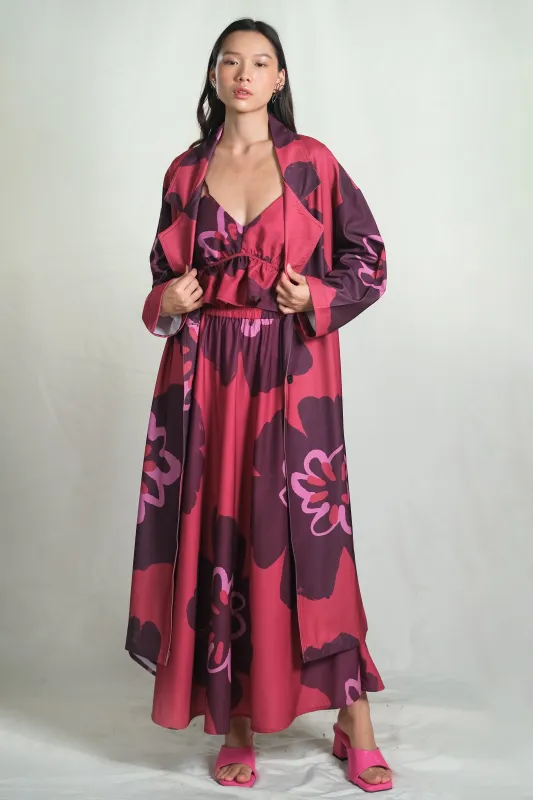 Muscat Duster Coat in Pinot sold by KYRRA