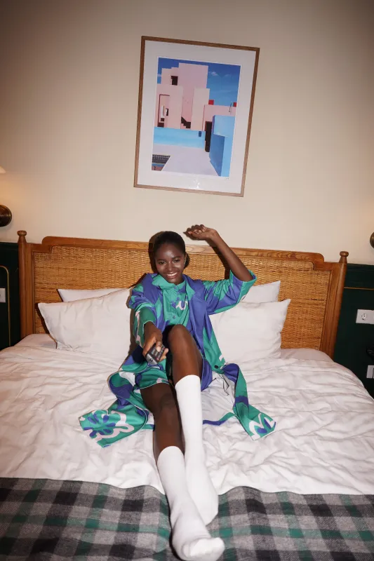 Muscat Duster Coat in Riesling sold by KYRRA