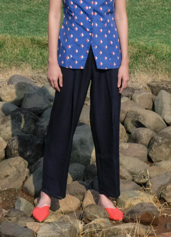 Phelps Tappered Pants in Midnight sold by KYRRA