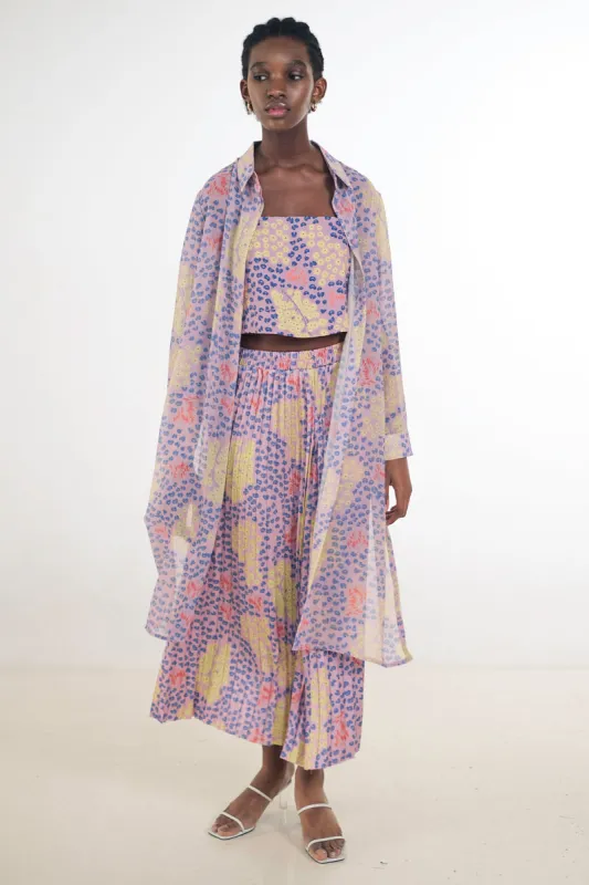 Anya Shirt Dress in Violet sold by KYRRA