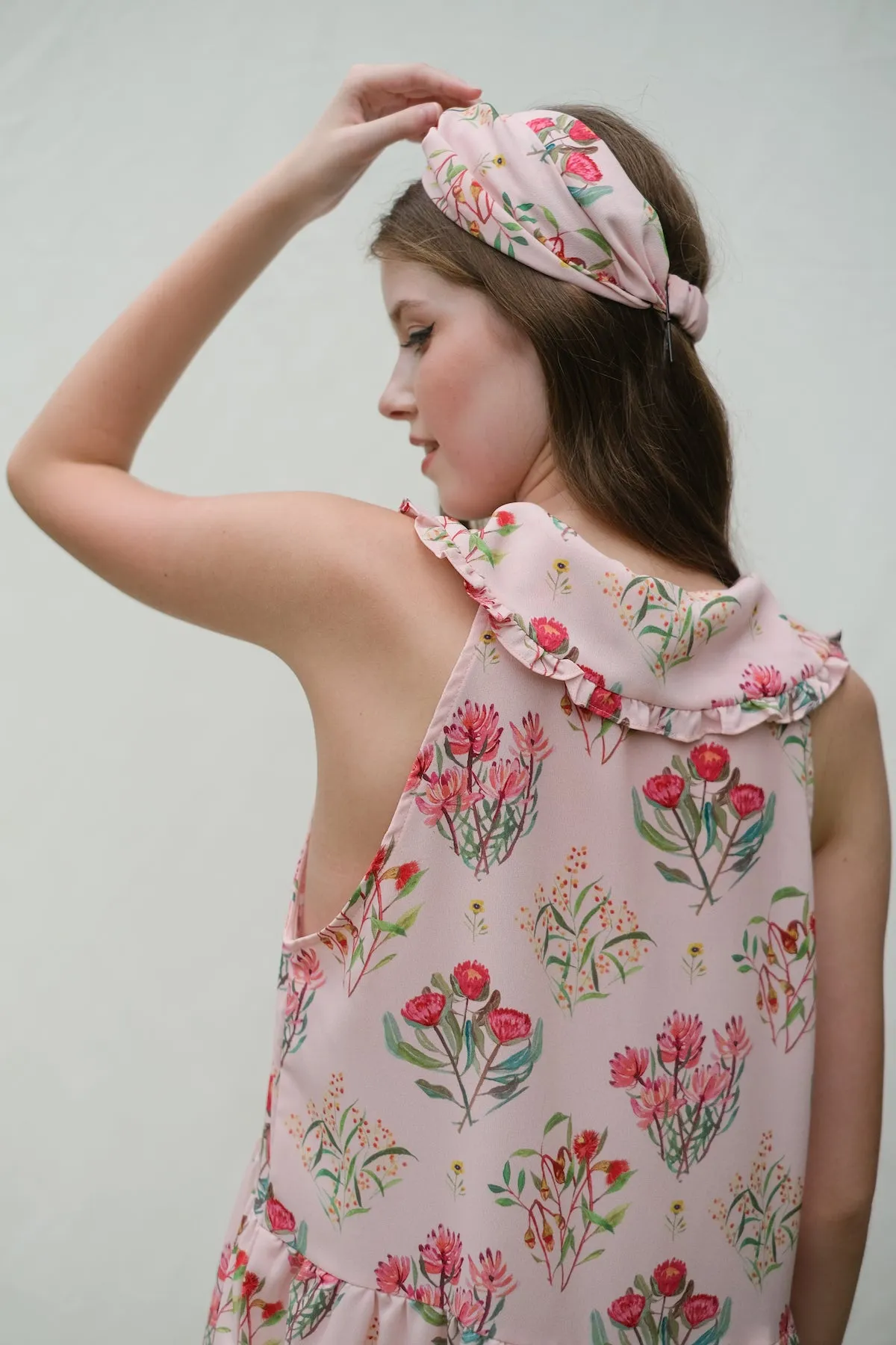 Ava Big Collar Dress in Peony sold by KYRRA product image thumbnail 3